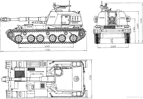 Tank Type 83-152 - drawings, dimensions, figures