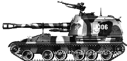 Танк Type 83 152mm SPG (China) - чертежи, габариты, рисунки