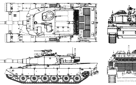 Танк Type 90 (Japan) - чертежи, габариты, рисунки