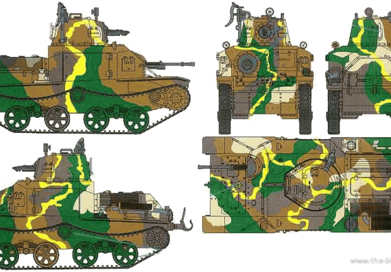 Танк Type 92 - чертежи, габариты, рисунки