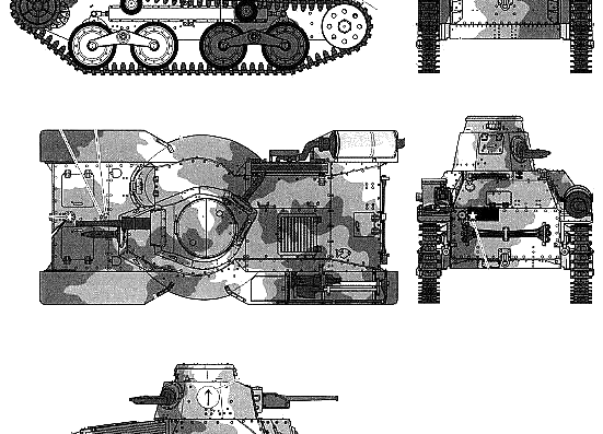 Танк Type 95 Ha-Go - чертежи, габариты, рисунки