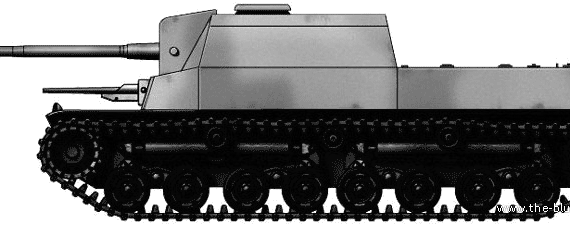 Танк Type 97 Ho-Ri 105 mm - чертежи, габариты, рисунки