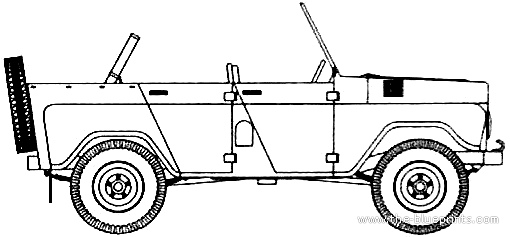 Танк UAZ 469 - чертежи, габариты, рисунки