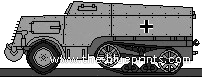 Tank Unic Kegresse P107 - Le SPW U304 (f) - drawings, dimensions, figures