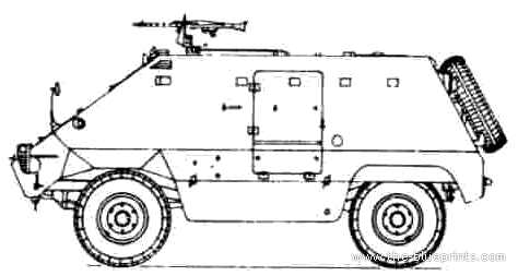 Танк Unimog Lima UR 416 - чертежи, габариты, рисунки