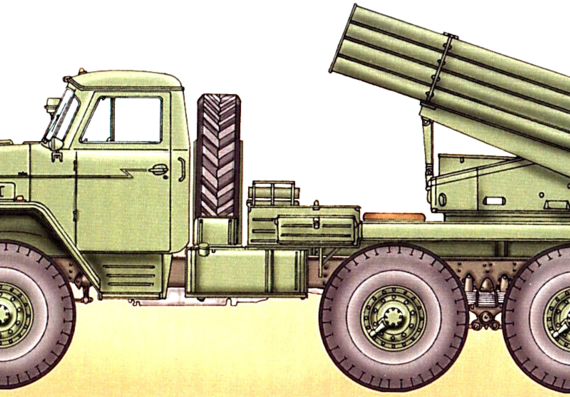 Танк Ural-375 Grad - чертежи, габариты, рисунки
