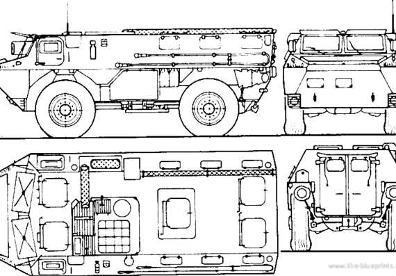 Танк VAB VTT 4x4 - чертежи, габариты, рисунки