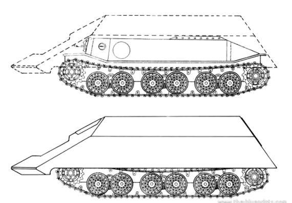 Tank VK4501 Rammtiger - drawings, dimensions, figures