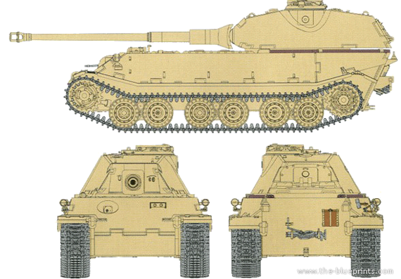 Tank VK.45.02 (P) H - drawings, dimensions, figures