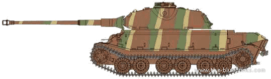 Танк VK.45.02(P)V Tiger - чертежи, габариты, рисунки