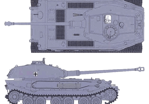 Tank VK4502 (P) Hintern - drawings, dimensions, figures