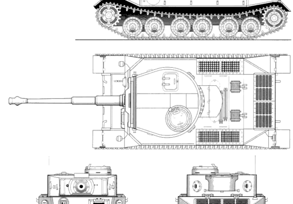 Tank VK 4501 (P) - drawings, dimensions, figures