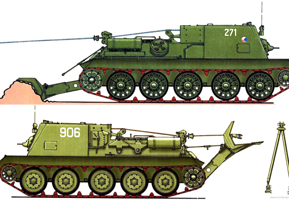 Tank VT-34 - drawings, dimensions, figures