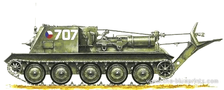 Tank VT-34 ARV - drawings, dimensions, figures
