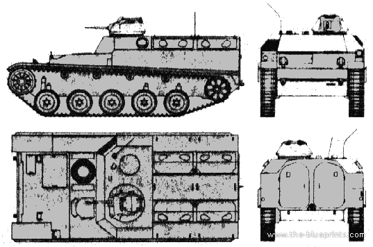 Tank VTT Ch M56 - drawings, dimensions, figures