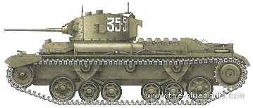 Valentine Mk.IV tank - drawings, dimensions, pictures