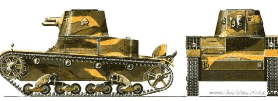 Vickers E Single tank - drawings, dimensions, pictures