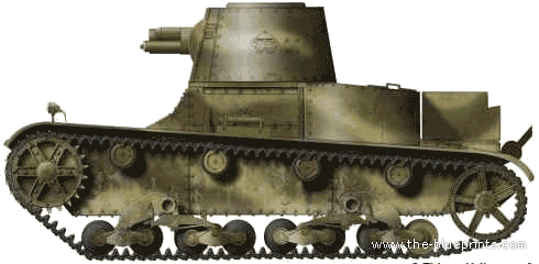 Vickers E Type B tank - drawings, dimensions, figures