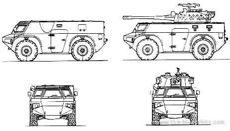 Танк Vickers Valkyr APC - чертежи, габариты, рисунки