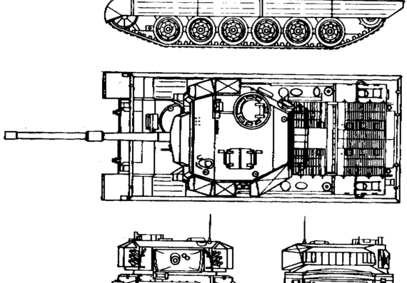 Vijayanta tank - drawings, dimensions, pictures