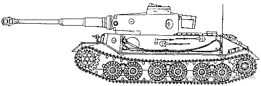 Танк Vk -4501 (Porsche) Ferdinand Tiger - чертежи, габариты, рисунки