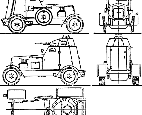 Tank WZ-34-I Armoured Car - drawings, dimensions, pictures