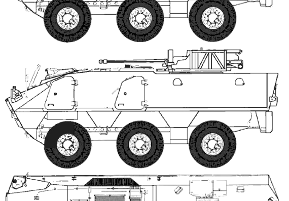 Tank WZM Irbis 6x6 WAPC - drawings, dimensions, figures