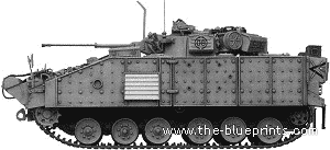 Warrior MCV tank - drawings, dimensions, figures