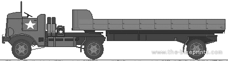 Tank White 444 Cargo Truck - drawings, dimensions, pictures