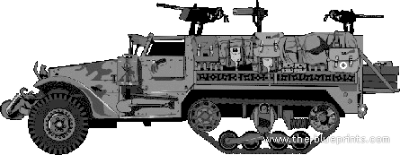 Tank White M3 Halftrack - drawings, dimensions, pictures