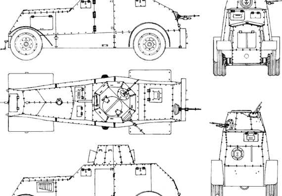Tank Wz.29 - drawings, dimensions, figures