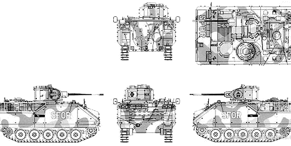 Tank YPR765A1 - drawings, dimensions, figures