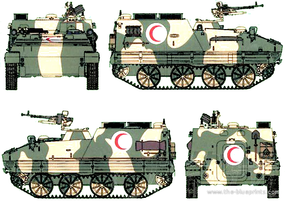 Танк YW-750 Armored Ambulance - чертежи, габариты, рисунки