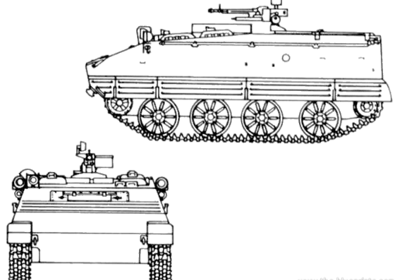 Танк YW 531 APC - чертежи, габариты, рисунки