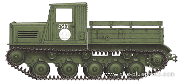 Tank Ya-12 Artillery Tractor - drawings, dimensions, pictures