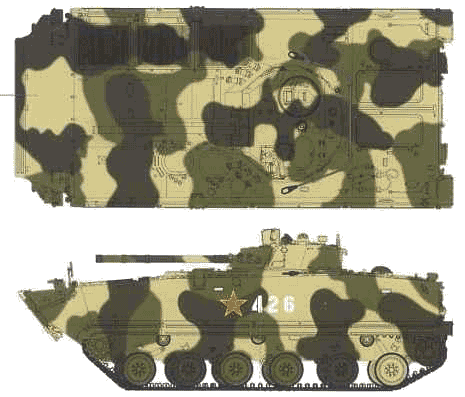 Tank ZBD 04 IFV - drawings, dimensions, figures