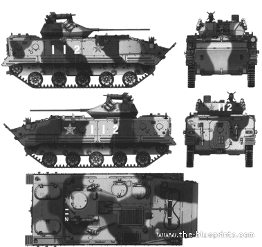 Tank ZLC2000 IFV - drawings, dimensions, figures