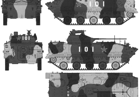 Tank ZLC (2000) - drawings, dimensions, figures