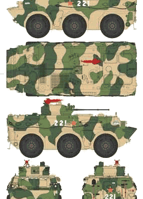Танк ZSL-92B - чертежи, габариты, рисунки