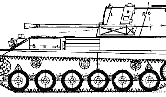 Танк ZSU-37 - чертежи, габариты, рисунки