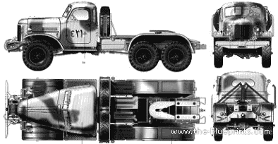 Tank ZiL-157B - drawings, dimensions, figures