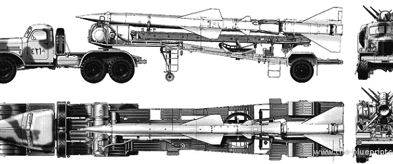 Tank ZiL-157B SA-2 Guideline - drawings, dimensions, figures