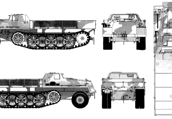 Tank sWS Gepanzerte Ausfuehrung - drawings, dimensions, pictures