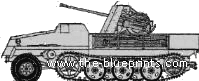Танк sWS schwerer Wehrmacht Schlepper 3.7cm FlaK - чертежи, габариты, рисунки