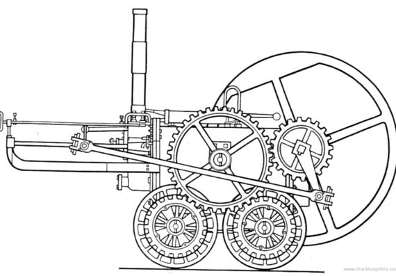Train 1804 Steam Locomotive - drawings, dimensions, pictures