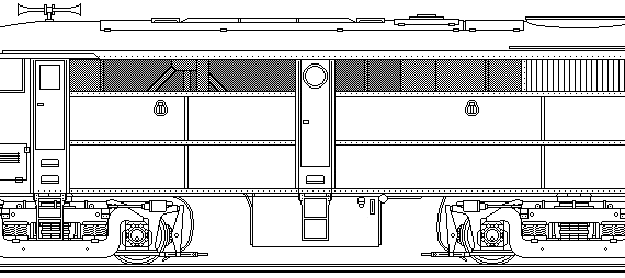 Поезд ALCO FA-2 - чертежи, габариты, рисунки