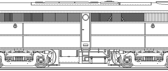 Поезд ALCO FB-1 - чертежи, габариты, рисунки