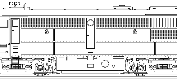 Поезд ALCO MLW FPA4 - чертежи, габариты, рисунки
