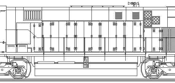 Поезд ALCO MLW M420(W) - чертежи, габариты, рисунки