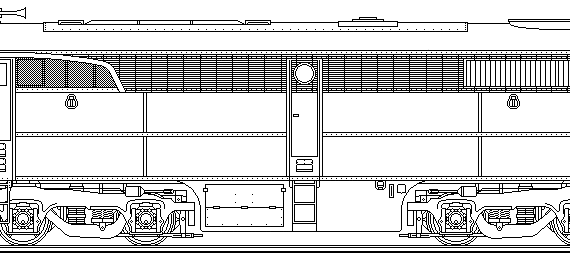 Train ALCO PA-1 - drawings, dimensions, figures